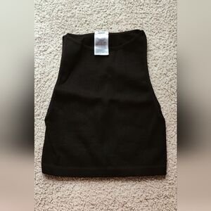 Seamless Benni High Neck Tank from Cotton On (Black, Like New, Women's M/L)